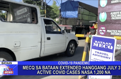 MECQ sa Bataan extended hanggang July 31, active COVID cases nasa 1,200 na