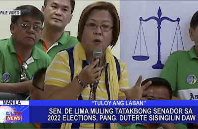 Sen. De Lima muling tatakbong senador sa 2022 Elections, Pang. Duterte sisingilin daw