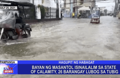 Bayan ng Masantol isinailalim sa State of Calamity, 26 barangay lubog sa tubig