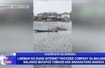 Lineman ng isang internet provider company sa Macabebe, nalunod matapos tumaob ang isang sinasakyang bangka