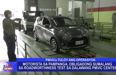 Motorista sa Pampanga, obligadong sumalang sa Roadworthiness test sa dalawang PMVIC Center