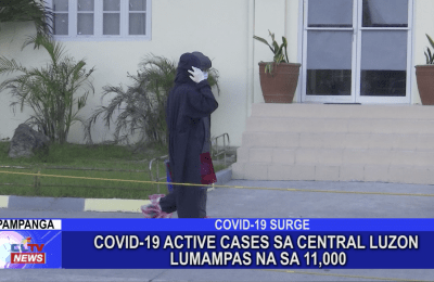 COVID-19 active cases sa Central Luzon lumampas na sa 11,000