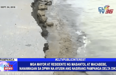 Mga Mayor at Residente ng Masantol at Macabebe, nanawagan sa DPWH na ayusin ang nasirang Pampanga Delta Dike