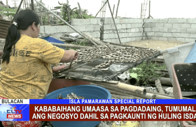 Kababaihang umaasa sa pagdadaing, tumumal ang negosyo dahil sa pagkaunti ng huling isda