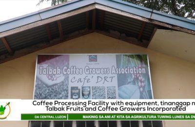 Coffee Processing Facility with equipment, tinanggap ng Talbak Fruits & Coffee Growers Inc. | Agri-Balita Central Luzon