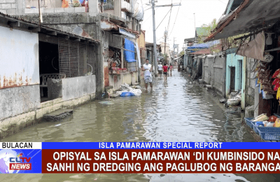 Opisyal sa Isla Pamarawan ‘di kumbinsido na sanhi ng dredging ang paglubog ng barangay