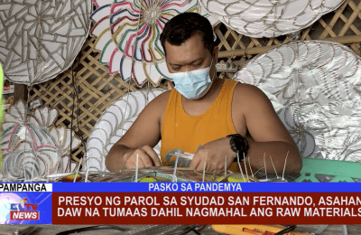 Presyo ng parol sa Syudad San Fernando, asahan daw na tumaas dahil nagmahal ang raw materials