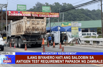 Ilang Biyahero hati ang saloobin sa Antigen Test Requirement papasok ng Zambales