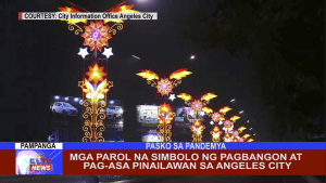 Mga Parol na simbolo ng pagbangon at pag-asa pinailawan sa Angeles City