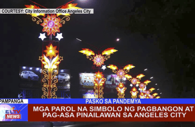 Mga Parol na simbolo ng pagbangon at pag-asa pinailawan sa Angeles City