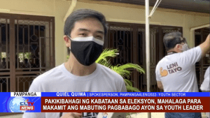 Pakikibahagi ng kabataan sa eleksyon, mahalaga para makamit ang mabuting pagbabago ayon sa Youth Leader