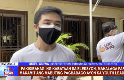 Pakikibahagi ng kabataan sa eleksyon, mahalaga para makamit ang mabuting pagbabago ayon sa Youth Leader