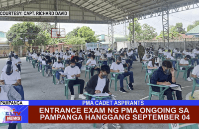 Entrance Exam ng PMA ongoing sa Pampanga hanggang September 04