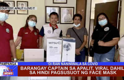 Barangay Captain sa Apalit, viral dahil sa hindi pagsusuot ng face mask