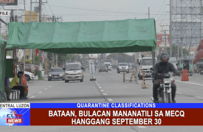 Bataan, Bulacan mananatili sa MECQ hanggang September 30