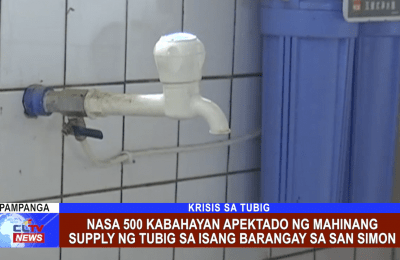 Nasa 500 kabahayan apektado ng mahinang supply ng tubig sa isang barangay sa San Simon