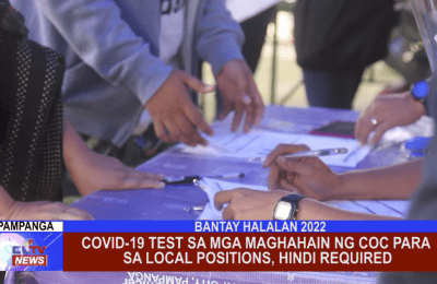 COVID-19 test sa mga maghahain ng COC para sa local positions, hindi required