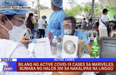 Bilang ng active COVID-19 cases sa Mariveles, bumaba ng halos 200 sa nakalipas na linggo