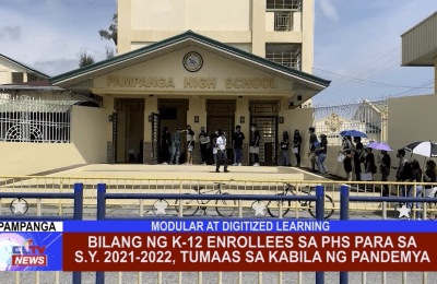 Bilang ng K-12 enrollees sa PHS para sa S.Y. 2021-2022, Tumaas sa kabila ng pandemya