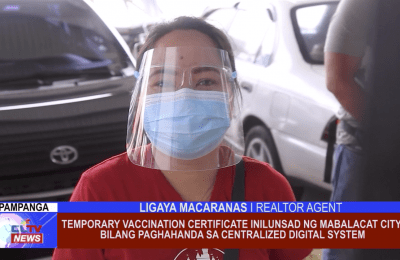 Temporary Vaccination Certificate inilunsad ng Mabalacat City bilang paghahanda sa Centralized Digital System