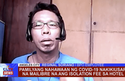 Pamilyang nahawaan ng Covid-19 nakikiusap na mailibre na ang isolation fee sa hotel