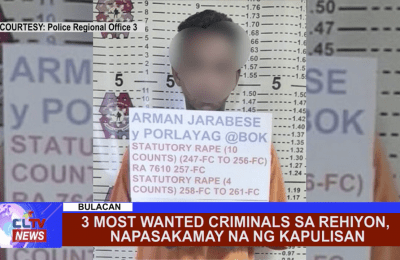 3 most wanted criminals sa rehiyon, napasakamay na ng kapulisan