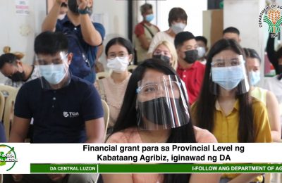 Financial grant para sa Provincial Level ng Kabataang Agribiz, iginawad ng DA | Agri-Balita Central Luzon