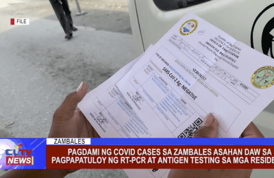 Pagdami ng COVID cases sa Zambales asahan daw sa pagpapatuloy ng RT-PCR at Antigen Testing sa mga Residente