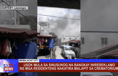 Usok mula sa sinusunog na bangkay inirereklamo ng mga residenteng nakatira malapit sa crematorium