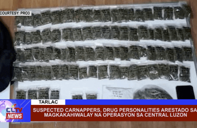 Suspected carnappers, drug personalities, arestado sa pagkakahiwalay na operasyon sa Central Luzon