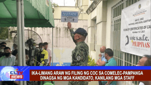 Ika-limang araw ng filing ng COC sa COMELEC-Pampanga dinagsa ng mga kandidato, taga-suporta