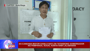 EX-Candaba Mayor Danilo Baylon tatakbong gobernador ng Pampanga, sugal kanya raw lalabanan