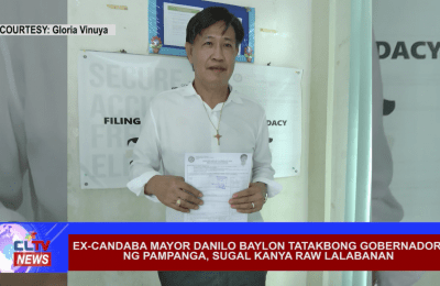 EX-Candaba Mayor Danilo Baylon tatakbong gobernador ng Pampanga, sugal kanya raw lalabanan