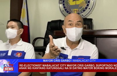 Re-electionist Mabalacat City Mayor Cris Garbo, suportado ng anak ng kanyang katunggali na si dating Mayor Boking Morales