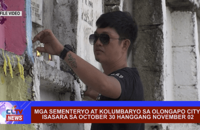 Mga sementeryo at crematorium sa Olongapo City isasara sa October 30 hanggang November 02