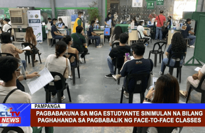 Pagbabakuna sa mga estudyante sinimulan na bilang paghahanda sa pagbabalik ng face-to-face classes