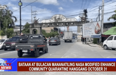 Bataan at Bulacan mananatiling nasa Modified Enhanced Community Quarantine hanggang October 31