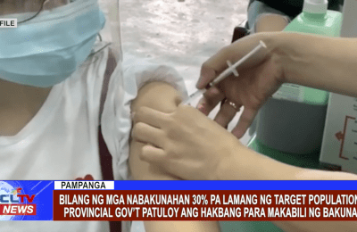 Bilang ng mga nabakunahan 30% pa lamang ng target population, Provincial Gov’t patuloy ang hakbang para makabili ng bakuna