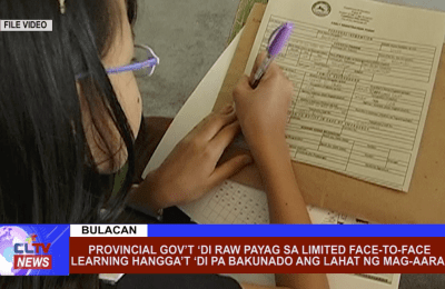 Provincial Gov’t ‘di raw payag sa limited face-to-face learning hangga’t ‘di pa bakunado ang lahat ng mag-aaral