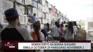 Sementeryo sa bansa isasara simula October 29 hanggang November 2