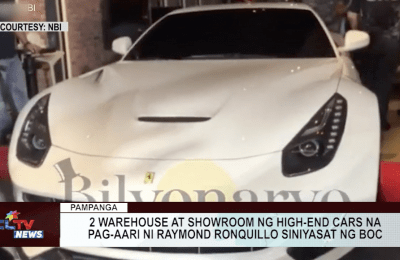 2 warehouse at showroom ng high-end cars na pag-aari ni Raymond Ronquillo siniyasat ng BOC