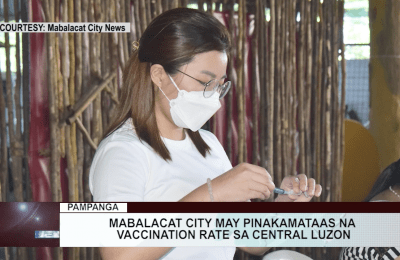 Mabalacat City may pinakamataas na vaccination rate sa Central Luzon