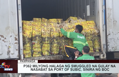 P362 milyong halaga ng smuggled na gulay  na nasabat sa port of Subic, sinira ng BOC