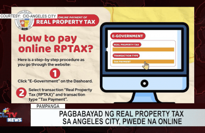 Pagbabayad ng real property tax sa Angeles City, pwede na online