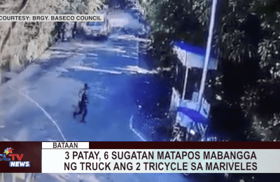 3 patay, 6 sugatan matapos mabangga ng truck ang 2 tricycle sa Mariveles