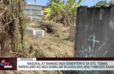 Masukal at bahang  mga sementeryo sa Sto. Tomas, inireklamo ng mga dumalaw sa kanilang mga yumaong kaanak