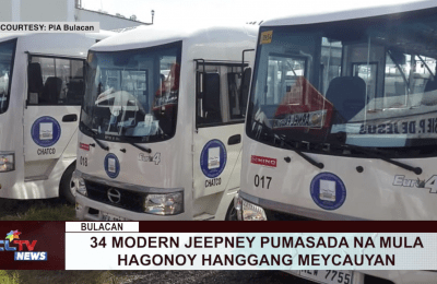 34 modern jeepney pumasada na mula Hagonoy hanggang Meycauayan