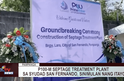 P100-M septage treatment plant sa Syudad San Fernando, sinimulan nang itayo