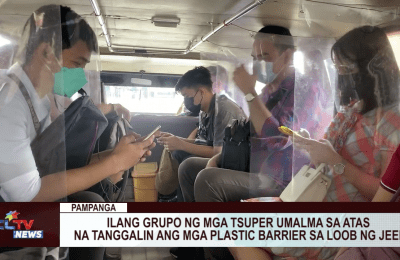 Ilang grupo ng mga tsuper umalma sa atas na tanggalin ang mga plastic barrier sa loob ng jeep