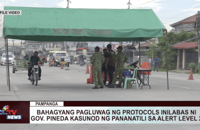 Bahagyang pagluwag ng protocols inilabas ni Gov. Pineda kasunod ng pananatili sa alert level 2